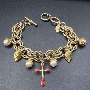 Beaucoup Designs Charm Bracelet with Red Cross